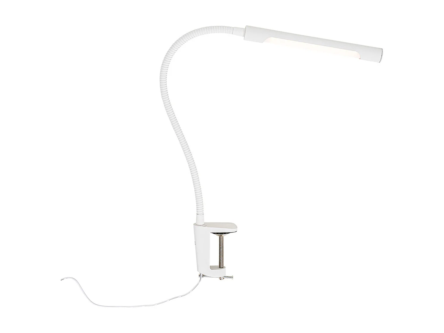 Lampe de bureau Clamp blanche avec LED avec variateur tactile - Lionard
