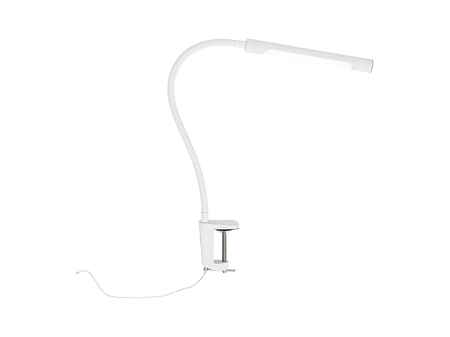 Lampe de bureau Clamp blanche avec LED avec variateur tactile - Lionard