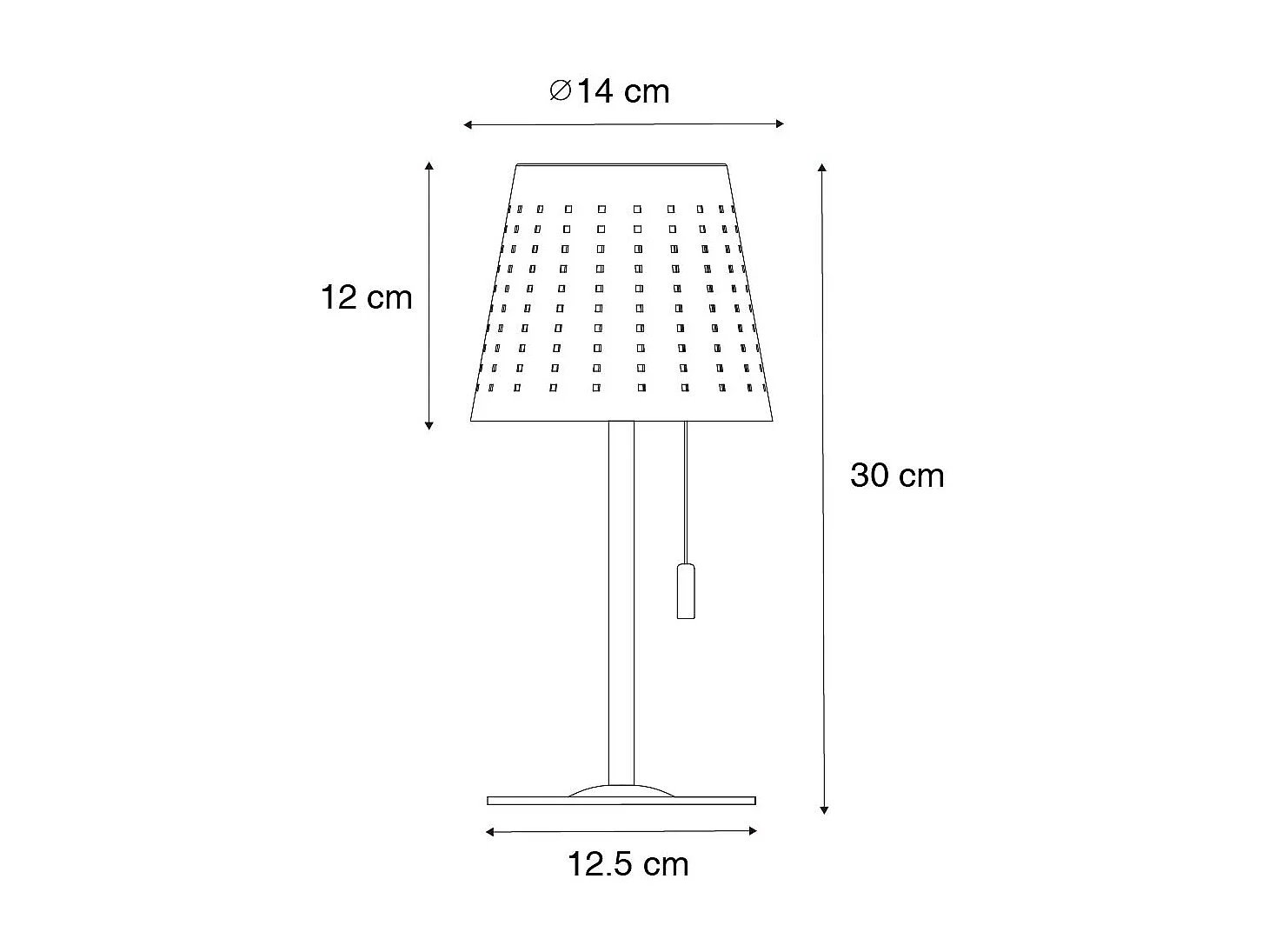 Lampe de table d'extérieur verte avec LED intégrée à 3 niveaux de luminosité, rechargeable et solaire - Ferre