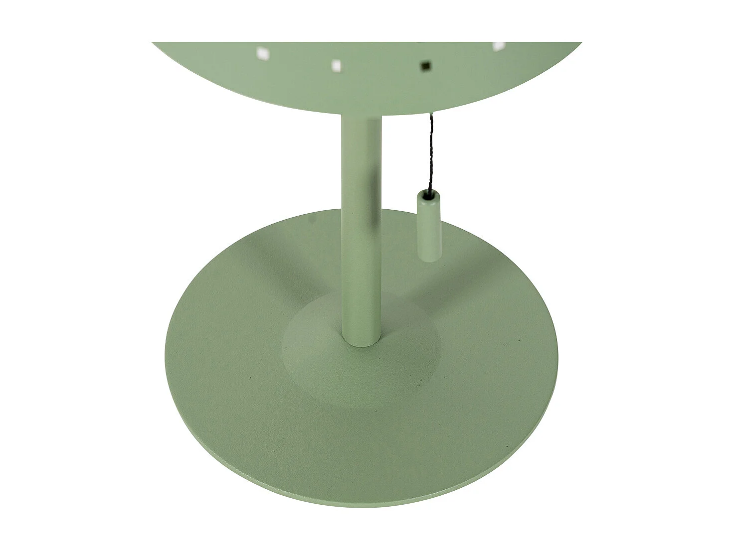 Lampe de table d'extérieur verte avec LED intégrée à 3 niveaux de luminosité, rechargeable et solaire - Ferre