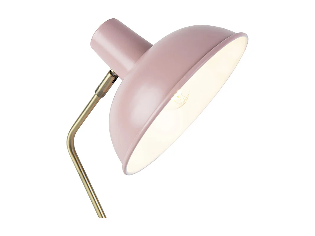 Lampe de table rétro rose avec bronze - Milou