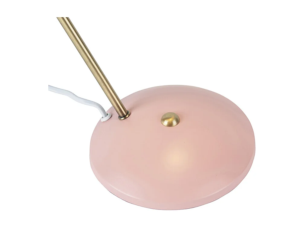 Lampe de table rétro rose avec bronze - Milou