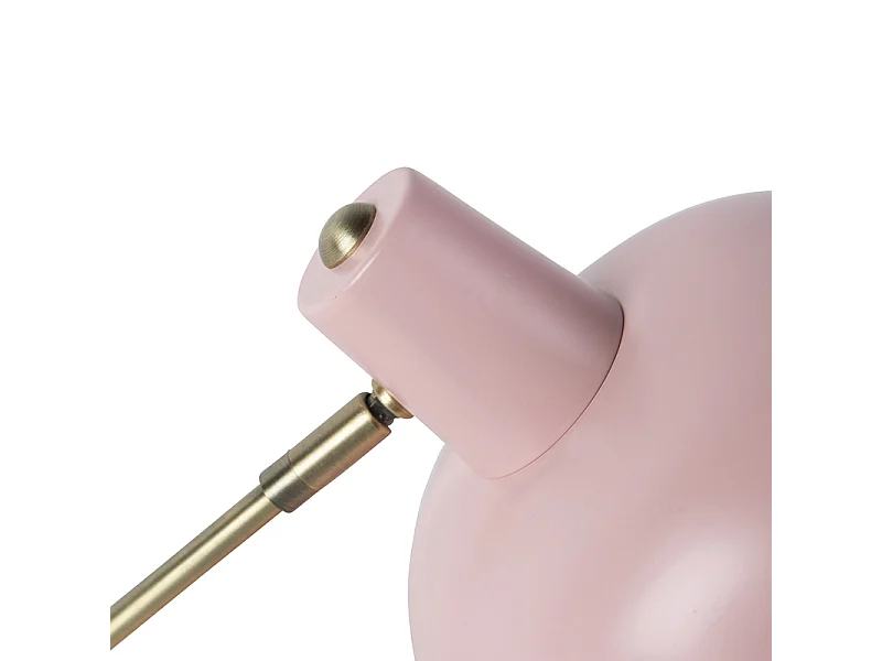 Lampe de table rétro rose avec bronze - Milou
