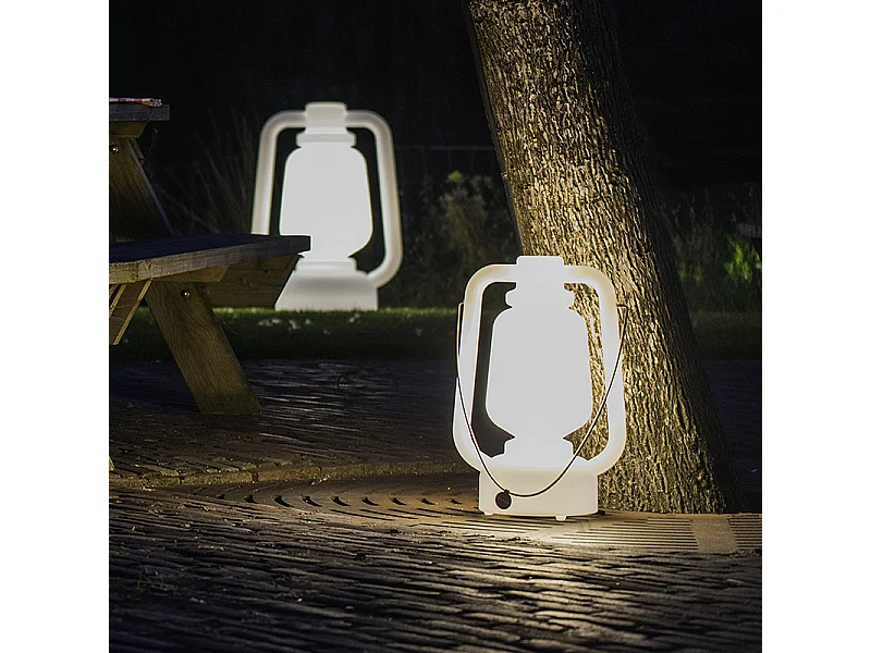 Lampadaire blanc 51 cm IP44 - Storm Large