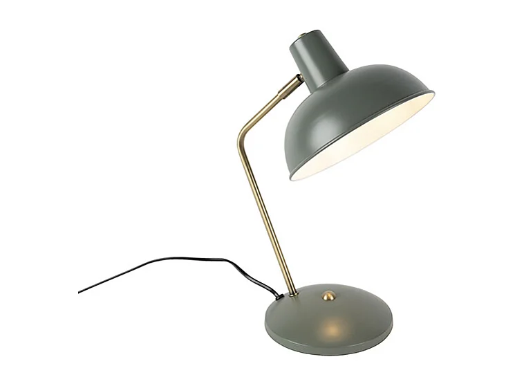 Lampe à poser rétro verte et bronze - Milou