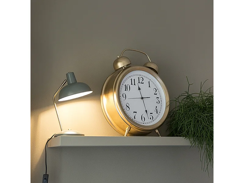 Lampe à poser rétro verte et bronze - Milou