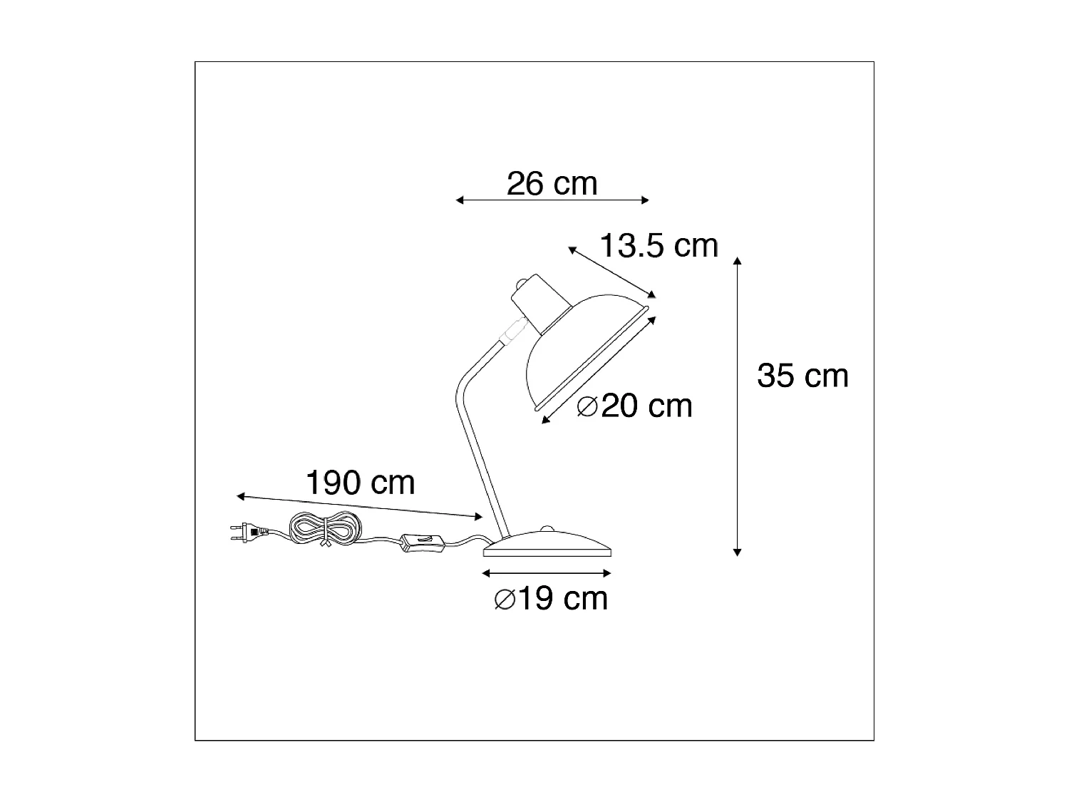 Lampe à poser rétro verte et bronze - Milou