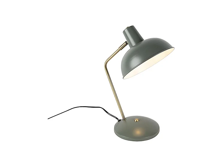 Lampe à poser rétro verte et bronze - Milou