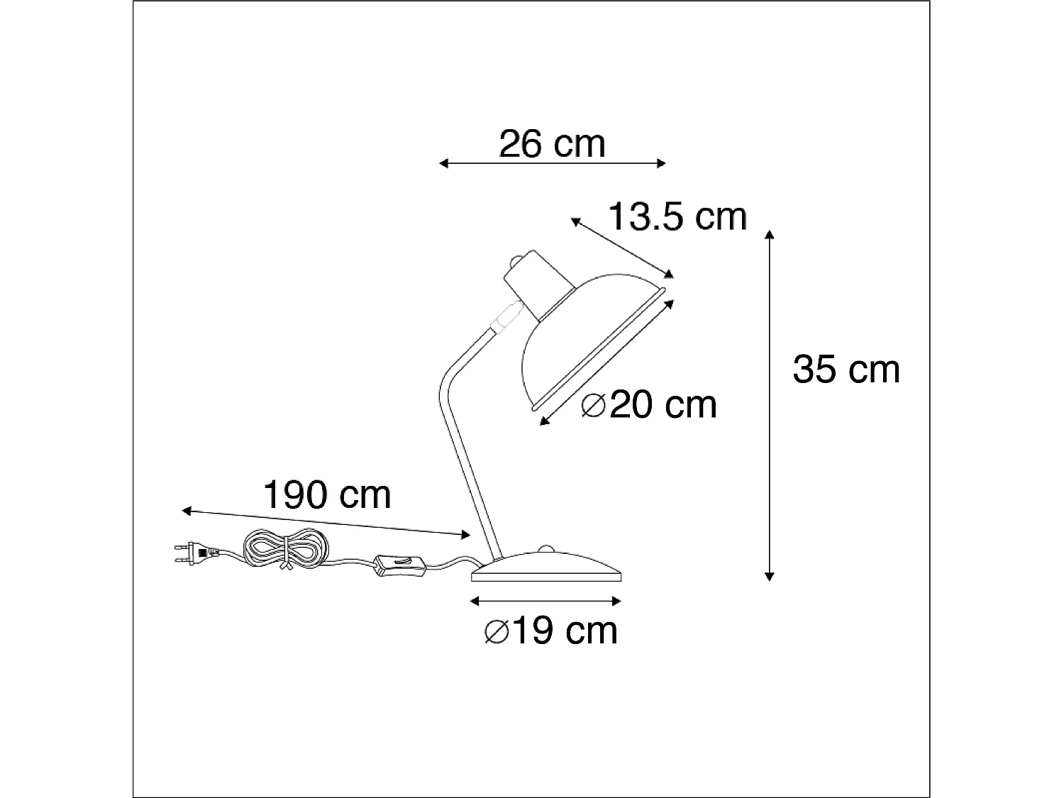 Lampe de table rétro verte avec bronze - Milou