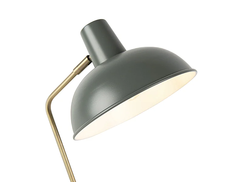 Lampe de table rétro verte avec bronze - Milou