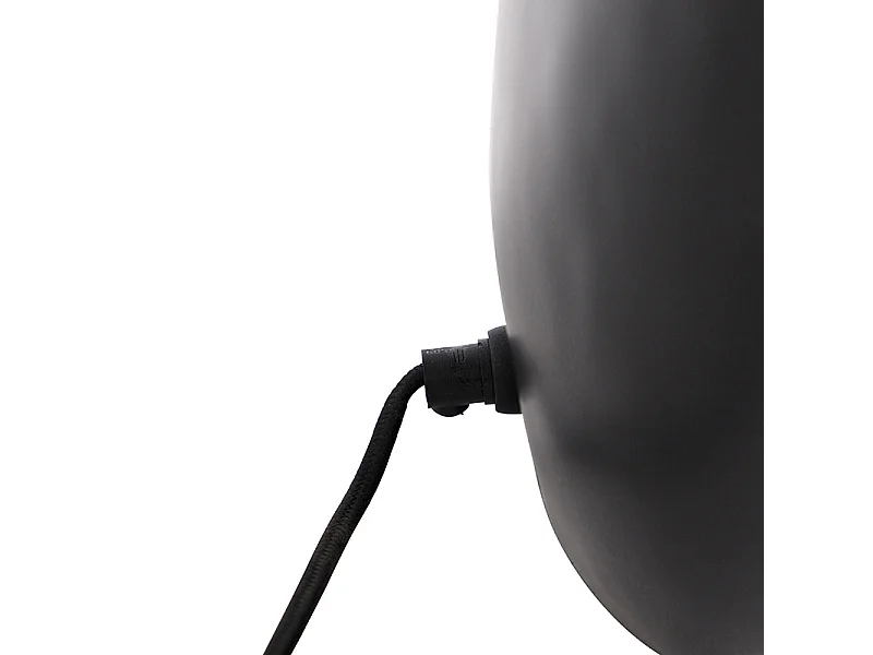 Lampe de table design noire avec intérieur doré 36 cm - Cova