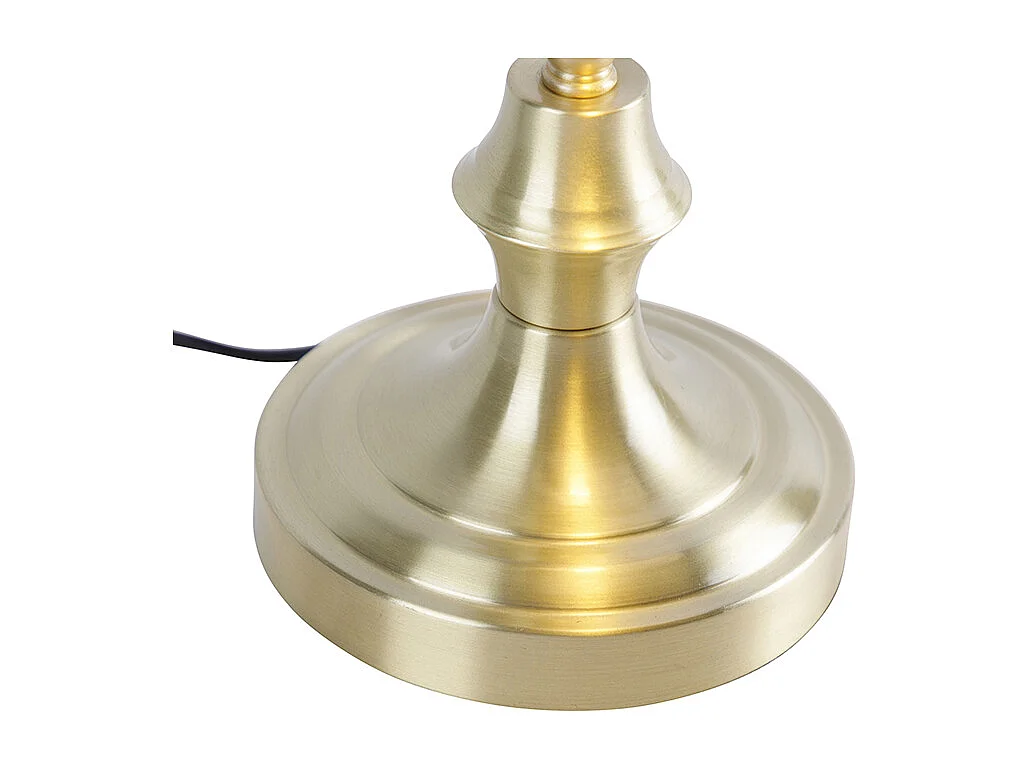 Lampe de notaire classique en or avec verre opale - Banker