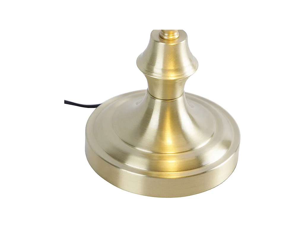 Lampe de notaire classique en or avec verre opale - Banker