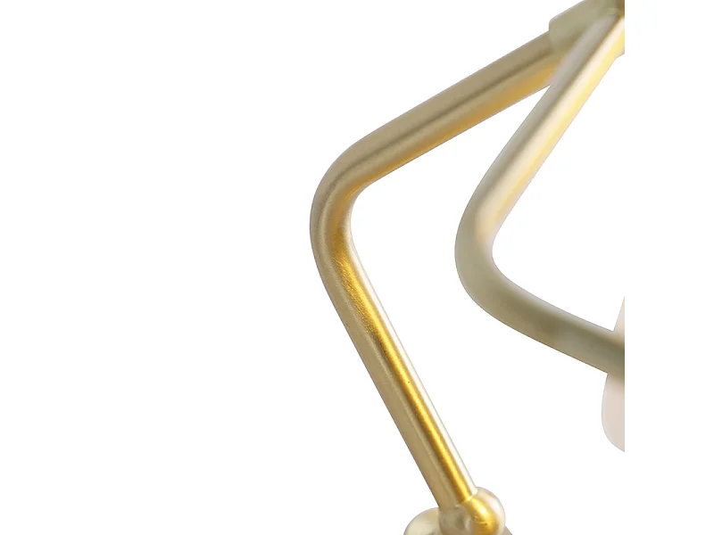 Lampe de notaire classique dorée avec verre opale - Banker