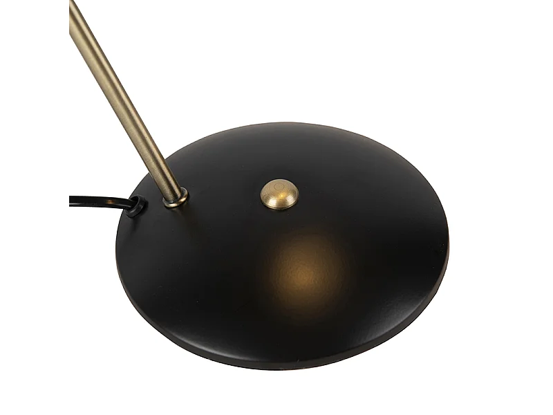 Lampe de table rétro noire avec bronze - Milou