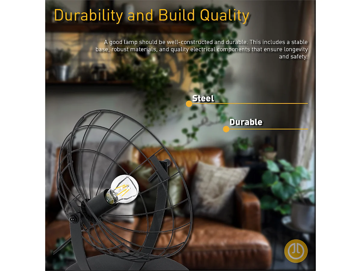 Lampe de table industrielle noire orientable - Hanze