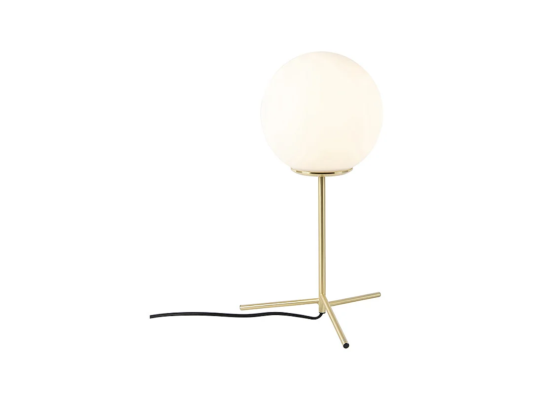 Lampe de table art déco en laiton avec verre opale 45,5 cm - Pallon