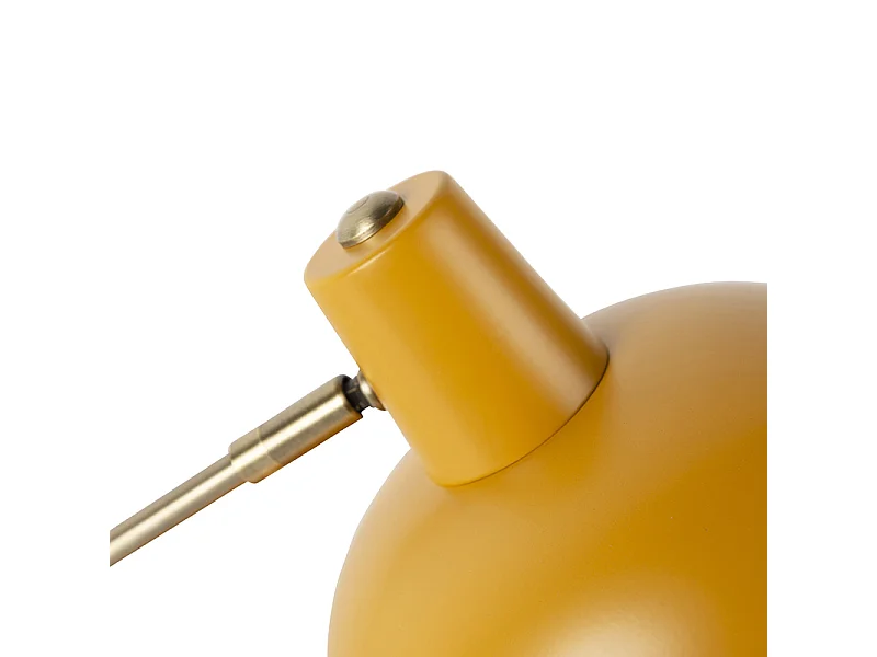 Lampe de table rétro jaune avec bronze - Milou