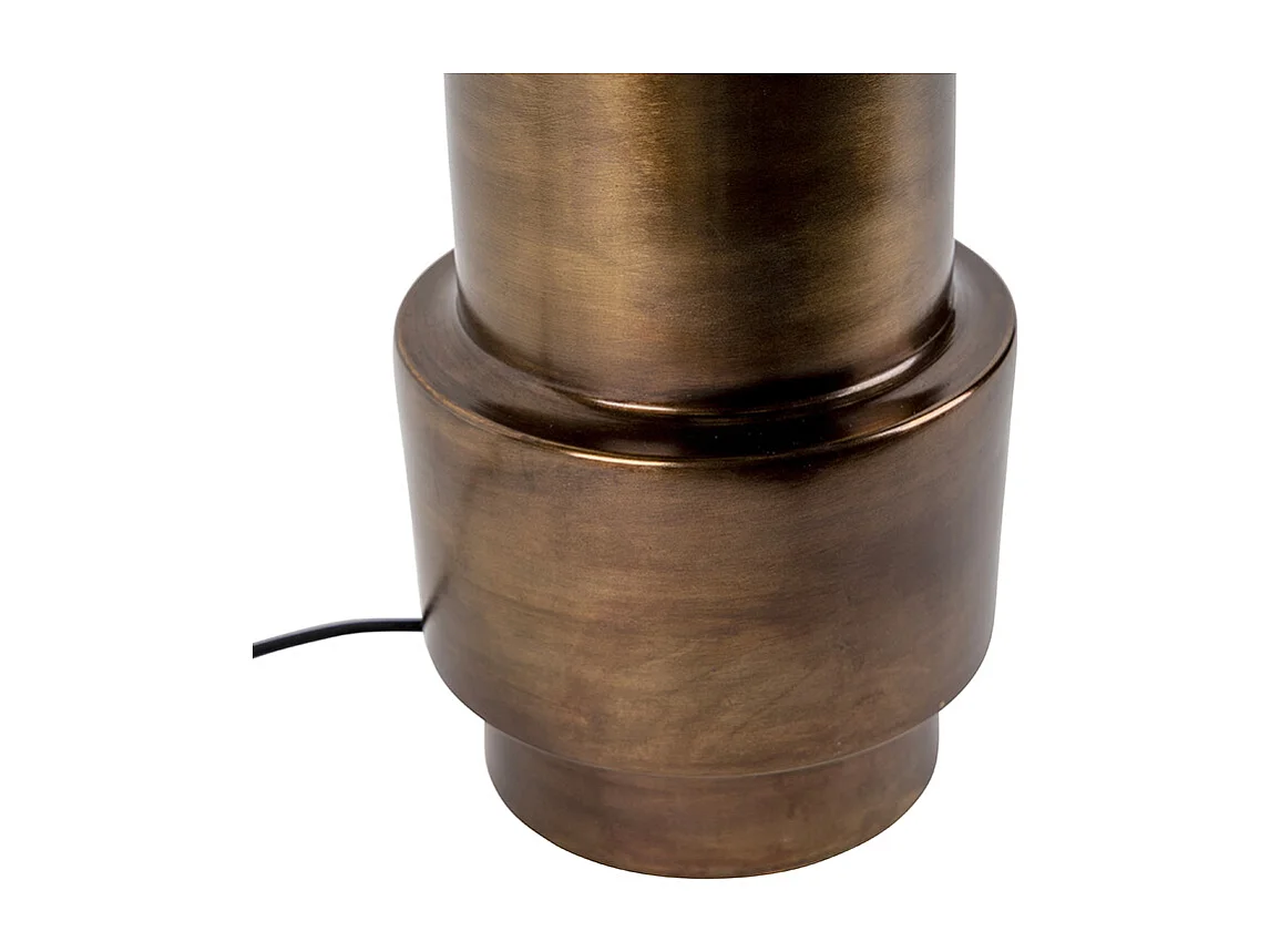 Lampe de table Art déco en bronze avec abat-jour en velours vert et or 50 cm - Bruut