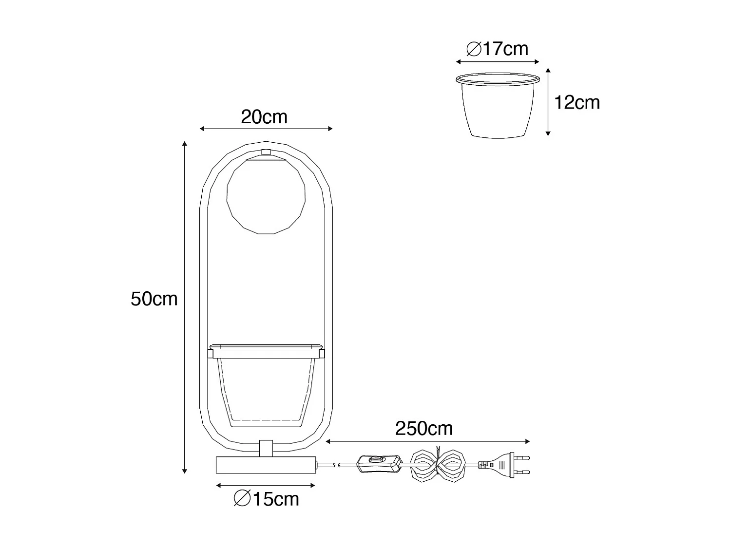 Lampe de table art déco or avec verre blanc - Isabella