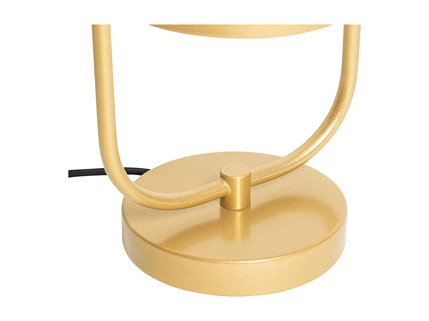 Lampe de table Art déco dorée avec verre blanc - Isabella