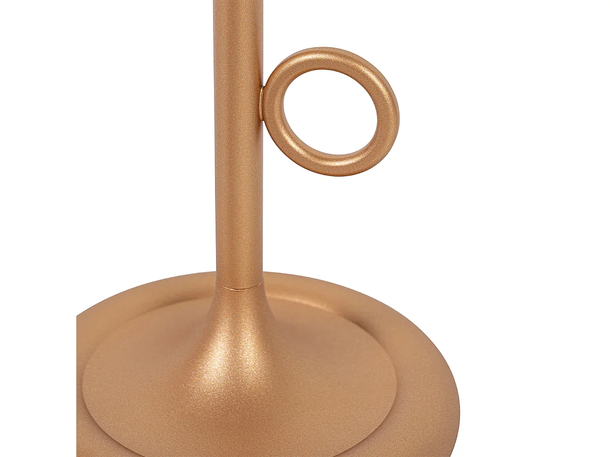 Lampe de table d'extérieur dorée avec LED et variateur tactile rechargeable - Sjarel