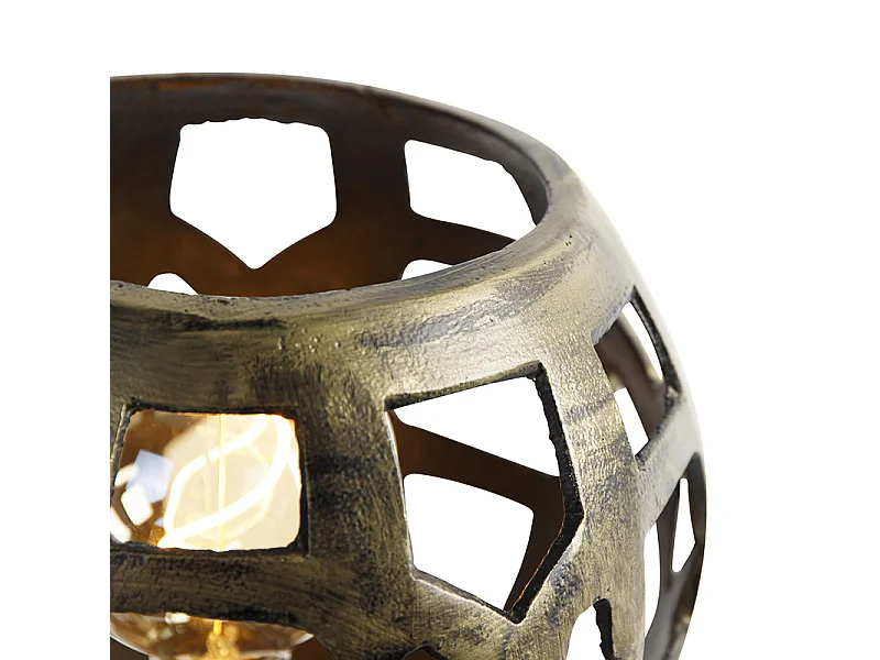 Lampe de table industrielle or antique - Bobby