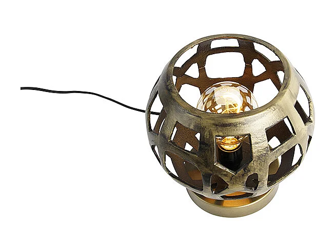Lampe de table industrielle or antique - Bobby