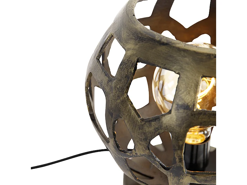 Lampe de table industrielle or antique - Bobby