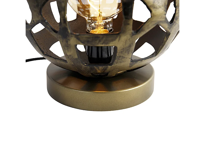 Lampe de table industrielle or antique - Bobby