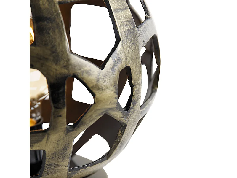 Lampe de table industrielle or antique - Bobby