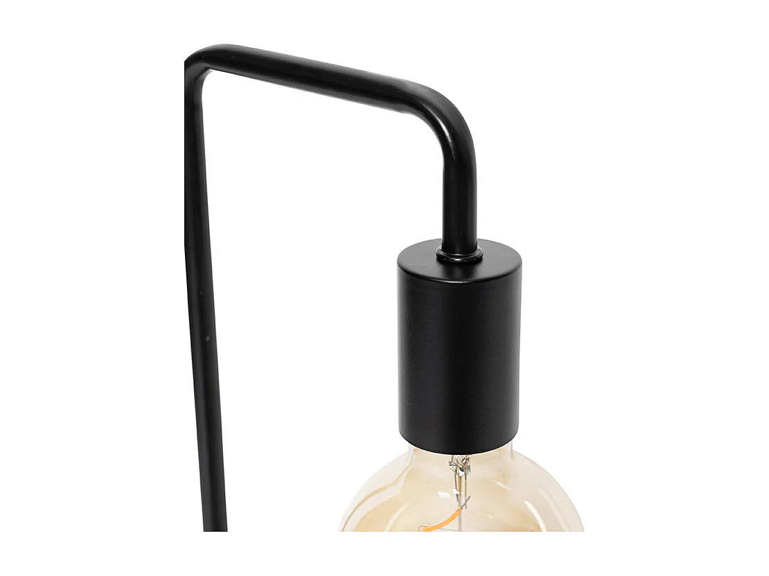 Lampe de table moderne noire avec recharge sans fil - Facil
