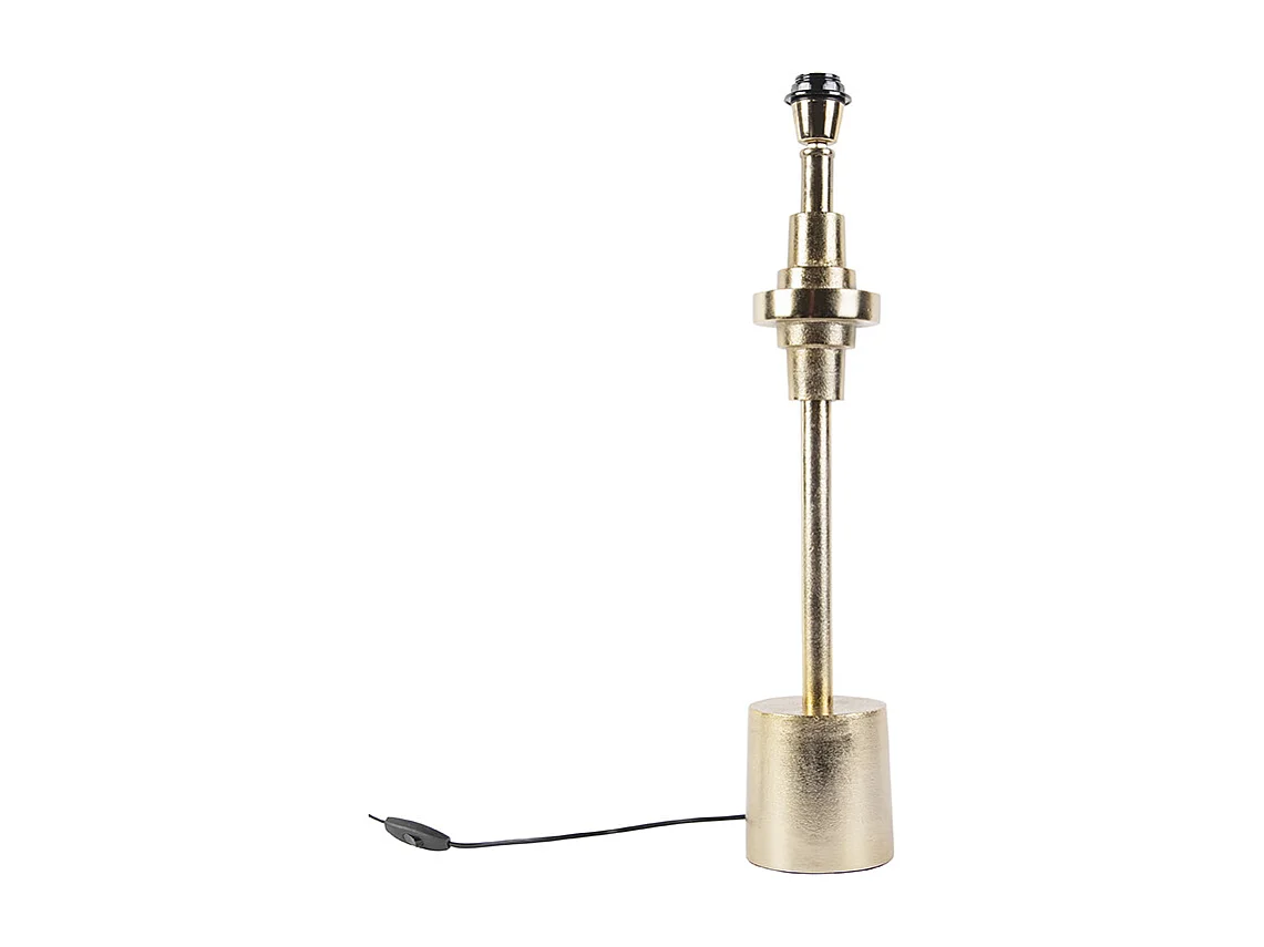 Lampe de table Art déco dorée sans abat-jour - Diverso