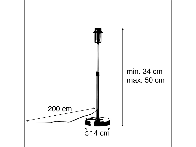 Lampe de table design dorée réglable - Parte
