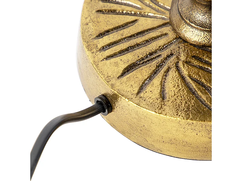 Lampe de table Art Déco doré sans abat-jour - Areka