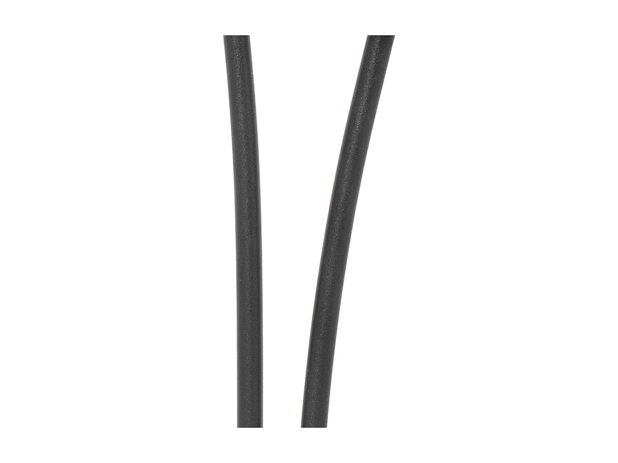 Lampe de table moderne noire 2 lumières avec verre fumé - Athènes