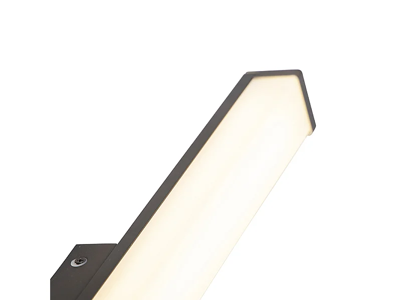 Applique murale de salle de bain moderne noire 62 cm IP44 - Cascada