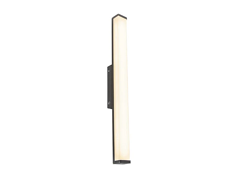 Applique murale de salle de bain moderne noire 62 cm IP44 - Cascada