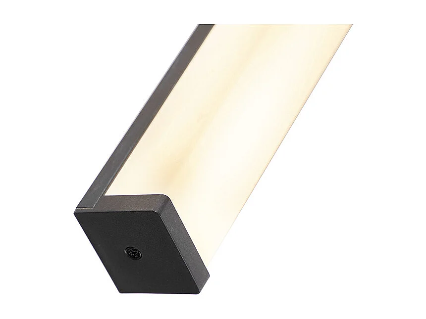 Applique murale de salle de bain moderne noire 62 cm IP44 - Cascada
