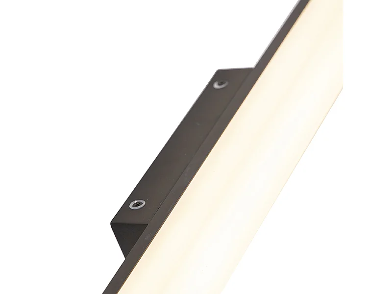 Applique murale de salle de bain moderne noire 62 cm IP44 - Cascada