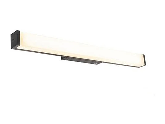 Applique murale de salle de bain moderne noire 62 cm IP44 - Cascada
