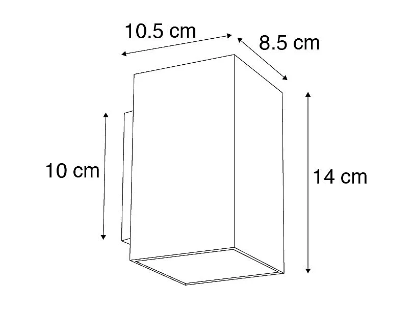 Applique moderne carrée blanche - Sandy