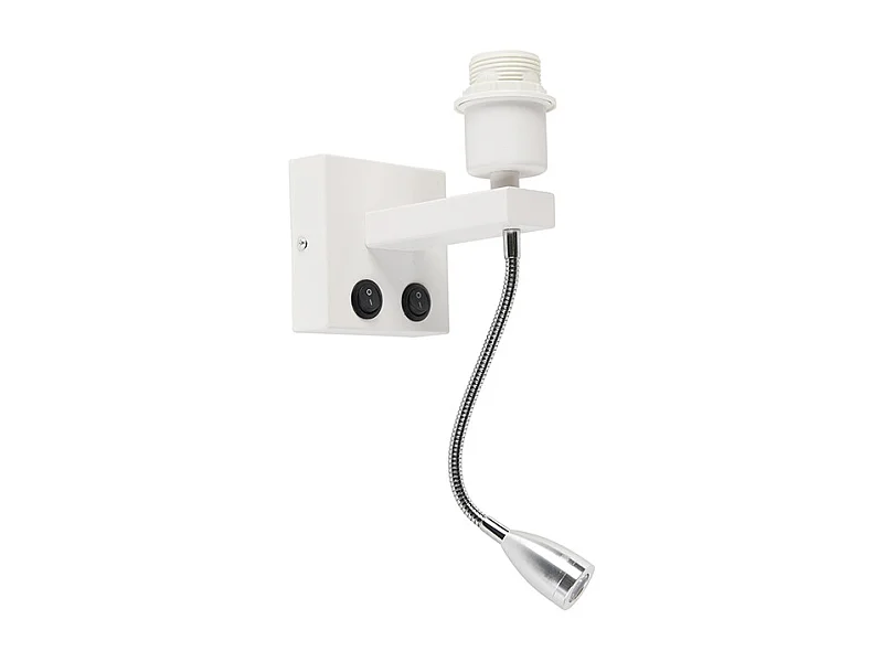 Applique murale moderne blanche avec bras flexible - Brescia Combi