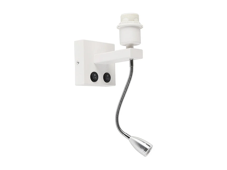 Applique moderne blanche avec bras flexible - Brescia Combi