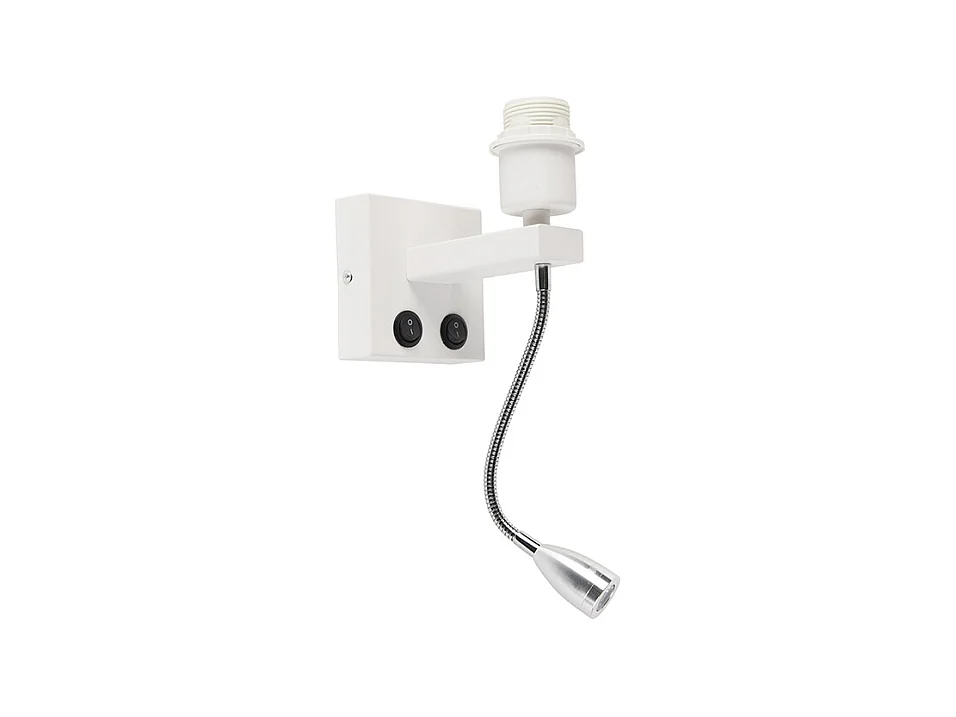 Applique moderne blanche avec bras flexible - Brescia Combi