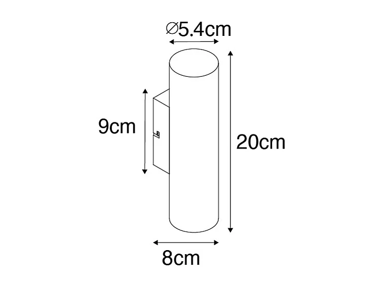 Applique moderne en acier 2 lumières - Jeana