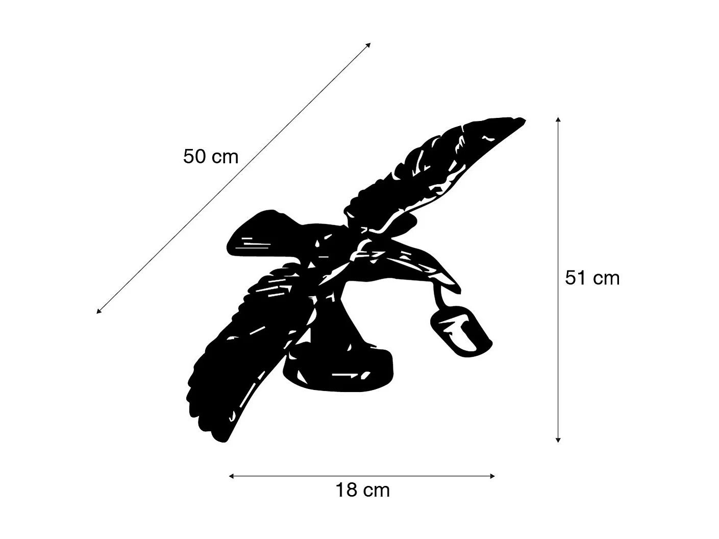 Applique vintage laiton - Fugl