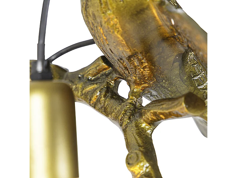 Applique murale vintage en laiton - Animal Fugl