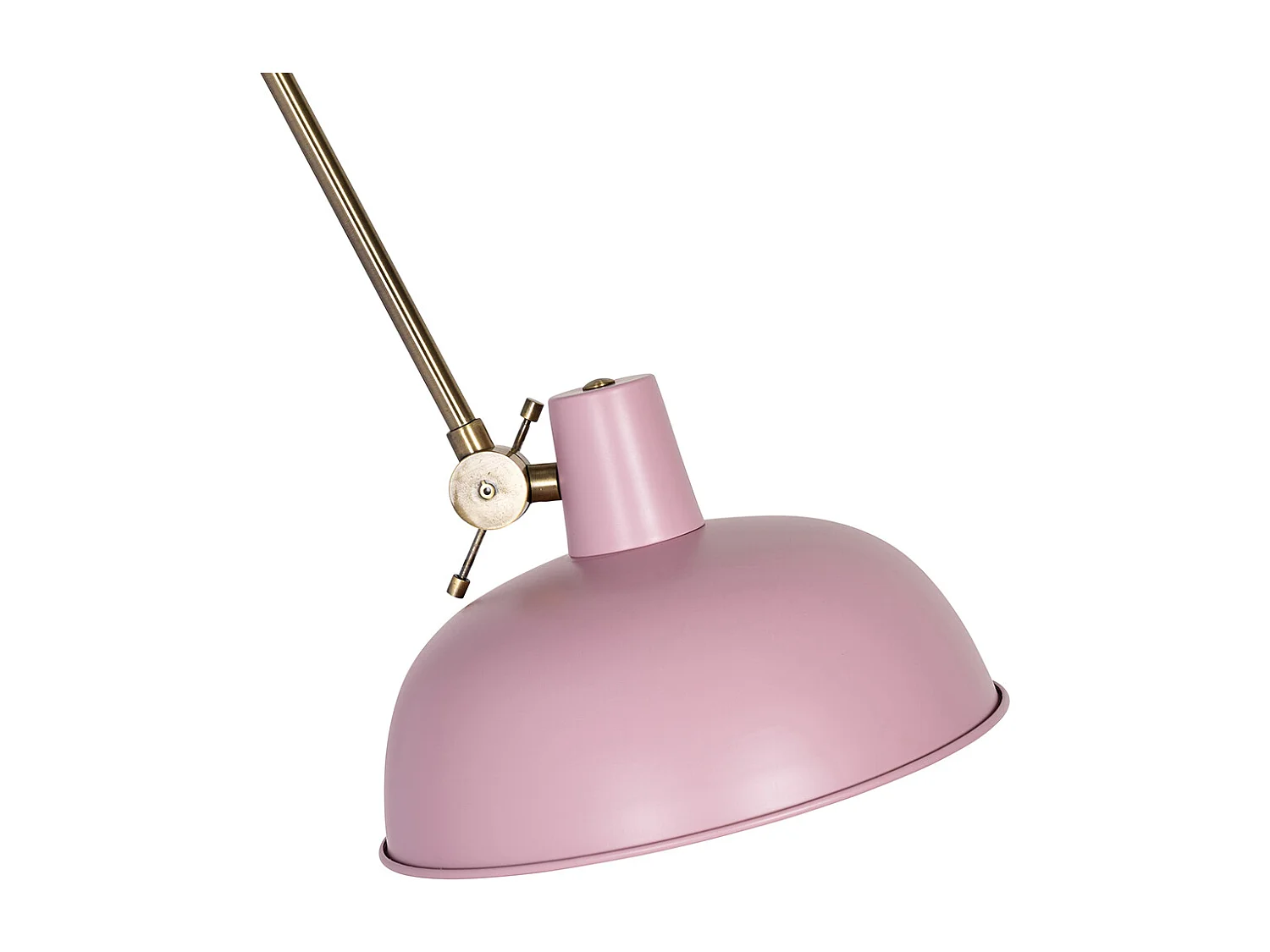 Applique murale rétro acier rose avec bronze - Milou