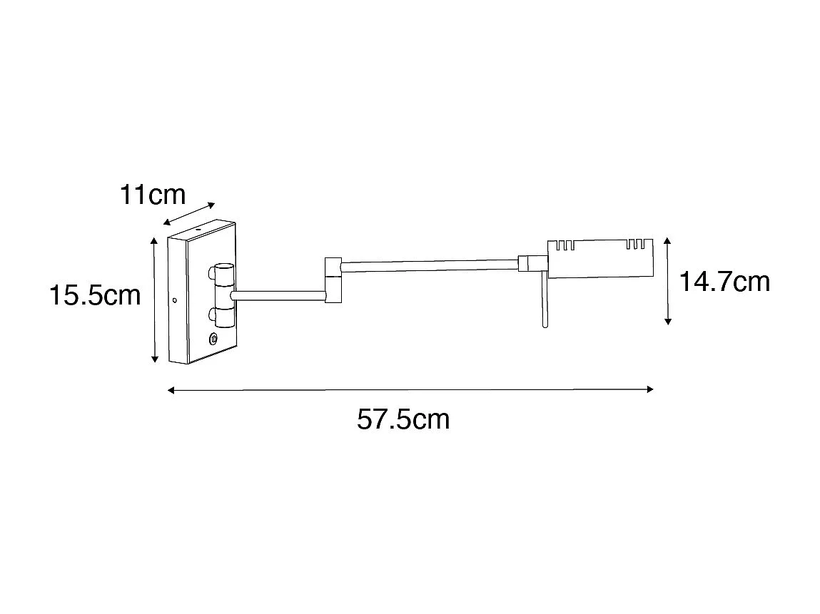 Applique design bronze avec LED dimmable - Notia